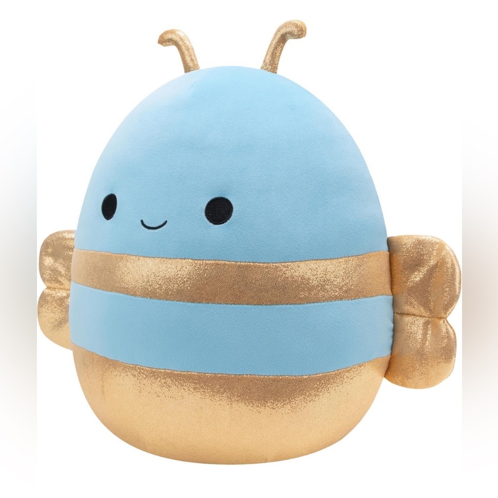 🌼NWT Squishmallow Queen Bee 14” Blue and Yellow Bumble Bee - Picture 2 of 11
